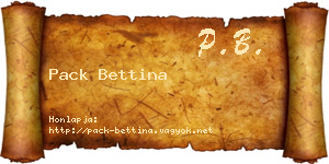 Pack Bettina névjegykártya